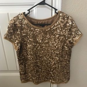 Gold sequin top